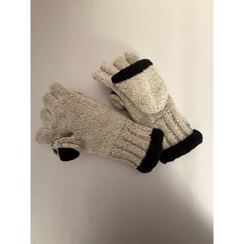 Heat Factory USA Convertible Mittens Women OS Oatmeal Excellent Thinsulate Wool